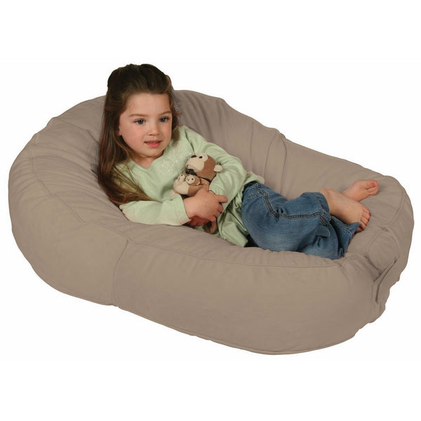 Leachco Pillay Plush Sling-Style Lounger, Latte