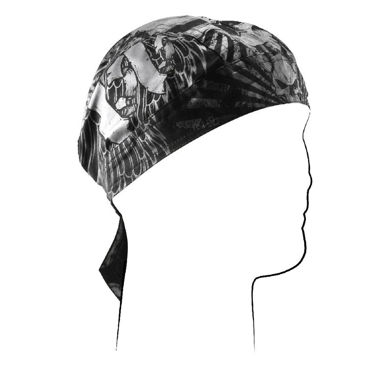 ZANheadgear Z682 Flydanna Bandanna, 100% Cotton, Horned Devil Skull