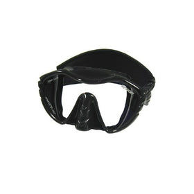 Seasoft Delta Force Frameless Scuba Dive Mask w/ Neoprene Strap Cover, Padded Case & SEAVUE Antifog Spray (All Clear)
