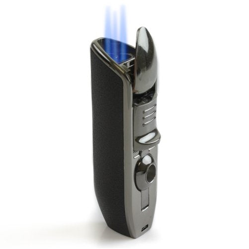 Scorch Torch Triple Jet Flame Butane Cigarette Torch Lighter with Cigar Punch Attachment