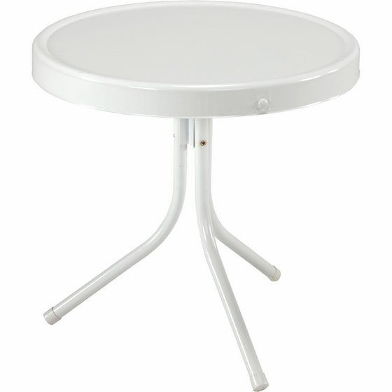 Jack Post BH-2W Retro Table, 20-1/2 by 20-Inch, White