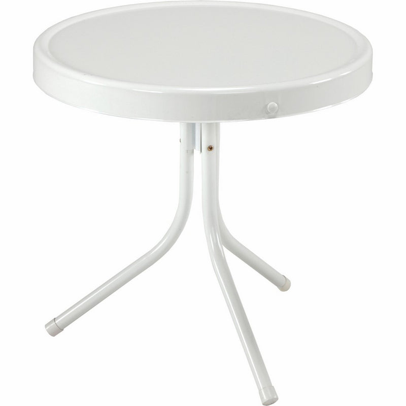 Jack Post BH-2W Retro Table, 20-1/2 by 20-Inch, White