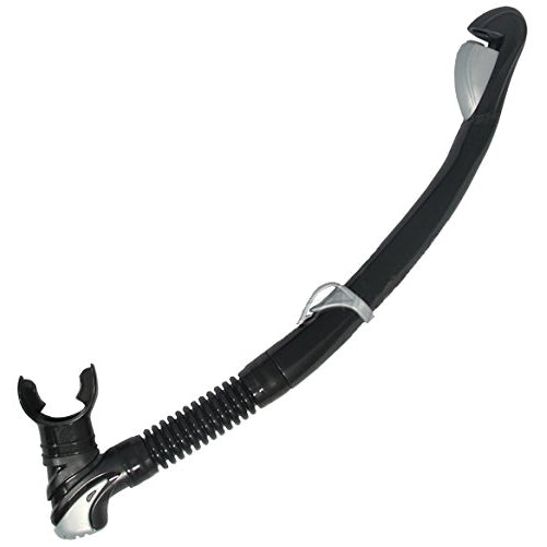 Scuba Choice Scuba Diving Dive Dry Top Straight Snorkel with Purged Valve, Black