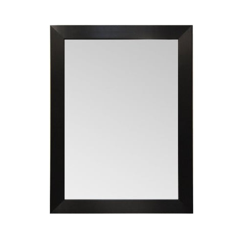 Wood Frame Modern Wall Mirror, Rectangle, Espresso/ Black Finish