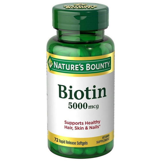 Nature's Bounty Biotin 5,000 mcg Caps, 60 ct