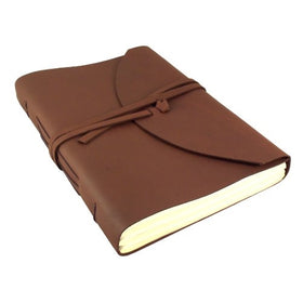 Large Genuine Leather Legacy Journal / Sketchbook with Gift Box - 400 Pages - 9" x 12" - Rich Dark Brown
