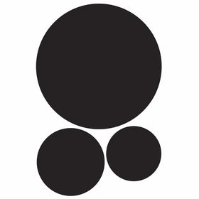 Wallies Peel and Stick Black Circle Chalkboard Wall Decals, Set of 3