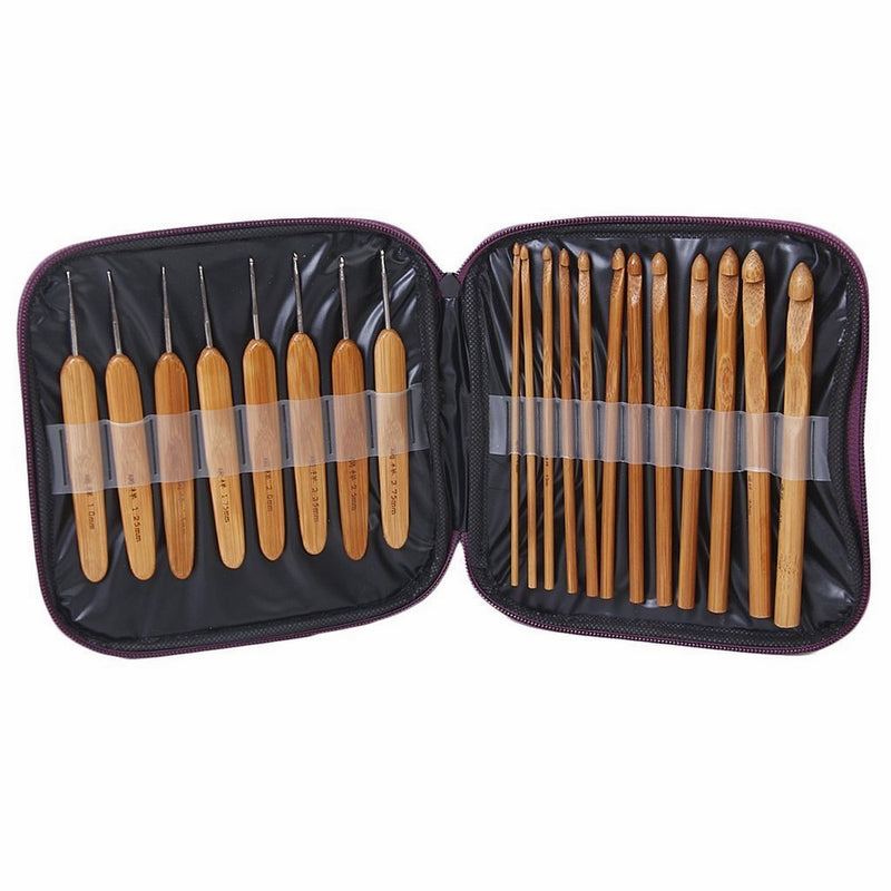 20Pcs Crochet Hooks Knitting Needles Set with Case