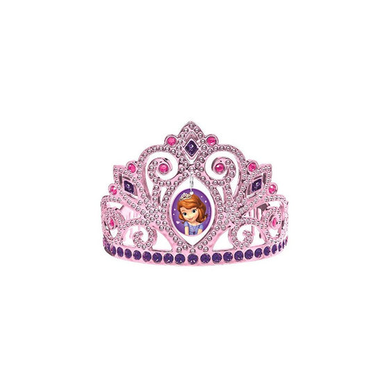 Sofia the First Electroplated Princess Birthday Party Tiara Wearable Favour (1 Piece), Multi Color, 3 1/2" x 4 1/2".