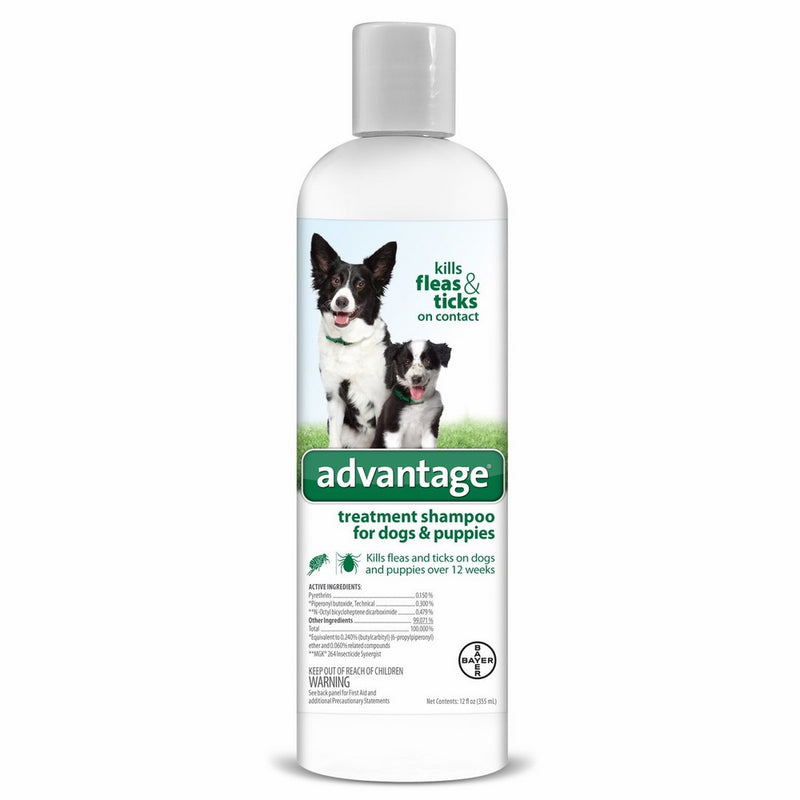 Advantage Shampoo Flea and Tick Treatment for Dogs and Puppies 12 oz