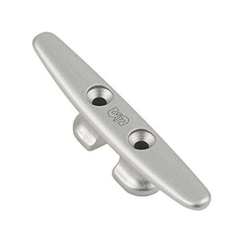 Schaefer Open Base Clear Anodized Forged Aluminum Cleat fits Up to 3/8-Inch Line, 4-Inch/102mm