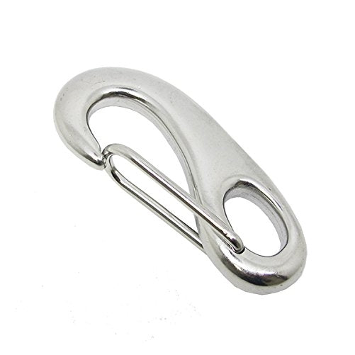 Scuba Choice Stainless Steel Clasp Small Bean Style Fast Spring Snap Hook, 2-5/8 x 1-1/4-Inch