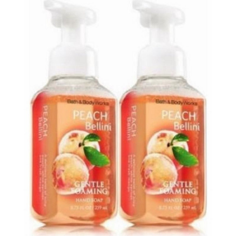 Bath and Body Works Gentle Foaming Hand Soap, Peach Bellini 8.75 Ounce (2-Pack)