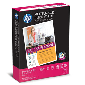 HP Printer Paper, Multipurpose20, 8.5 x 11, Letter, 20lb, 96 Bright, 500 Sheets/1 Ream (212500R) Made In The USA