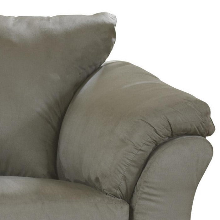 Fabric Upholstered Chair with Pillow Top Flared Arms, Gray