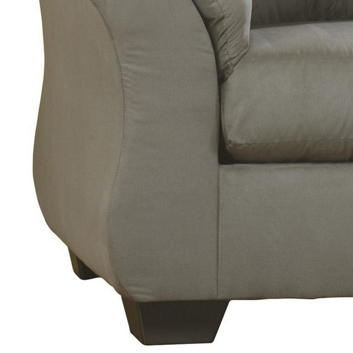 Fabric Upholstered Chair with Pillow Top Flared Arms, Gray