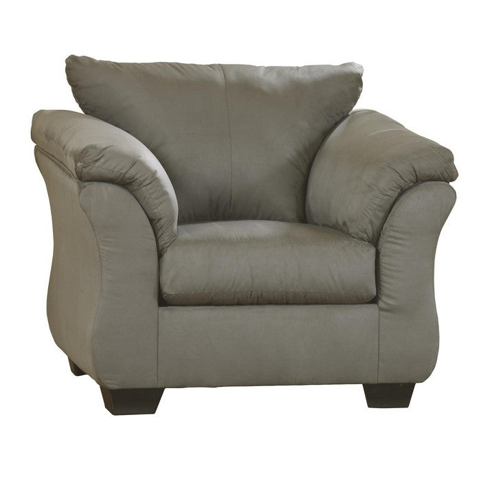 Fabric Upholstered Chair with Pillow Top Flared Arms, Gray