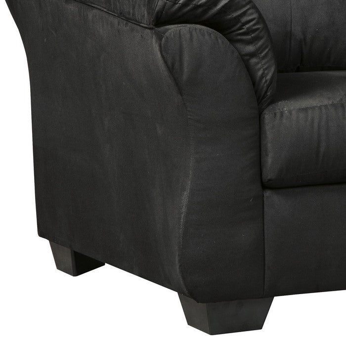 Fabric Upholstered Chair with Pillow Top Flared Armrests, Black