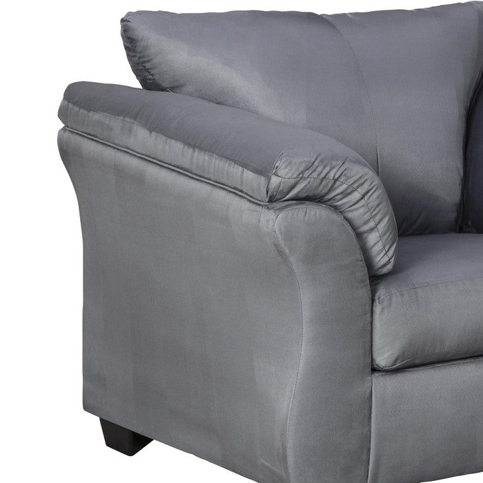Fabric Upholstered Chair with Pillow Top Flared Armrests, Gray