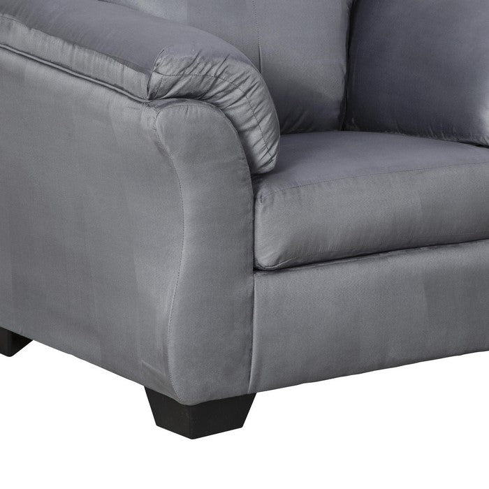 Fabric Upholstered Chair with Pillow Top Flared Armrests, Gray