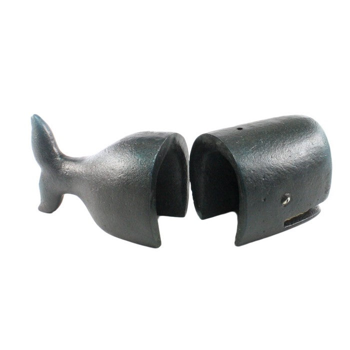Whale Design Hand Painted Metal Bookend, Pair of 2,Black