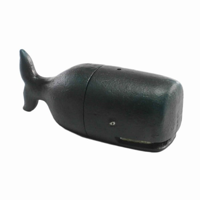 Whale Design Hand Painted Metal Bookend, Pair of 2,Black