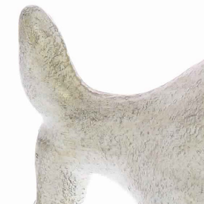 Whale Design Hand Painted Metal Bookend, Pair of 2, Distressed White
