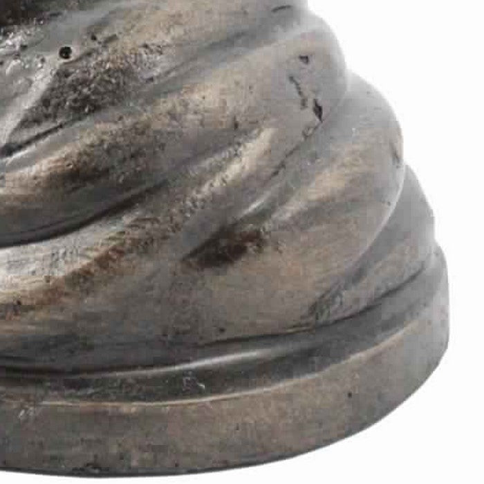 Metal Frame Hand Shape Sculpture with Stable Base, Distressed Black