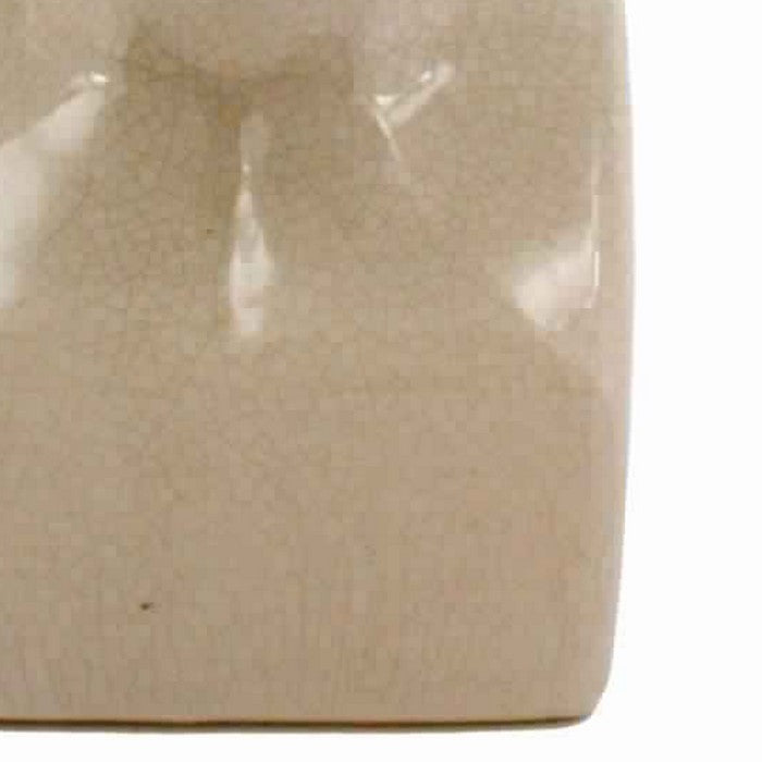 Ceramic Human Phrenology Head Sculpture, Medium, Cream