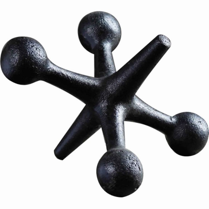Metal Frame Decorative Jack Accent Decor with Stable Base, Black