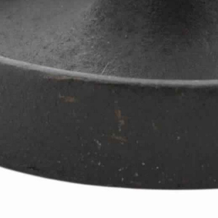 Metal Candle Holder Trivet with Distressed Details and Round Base, Black