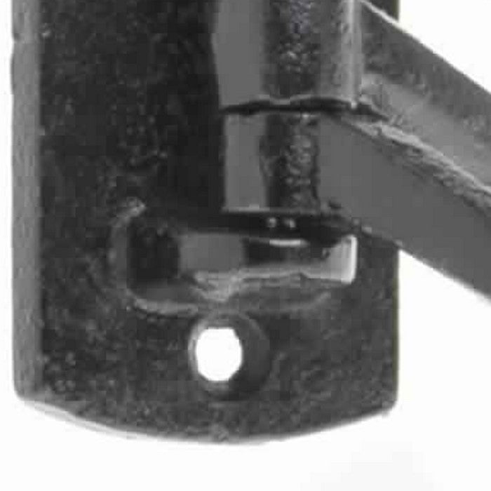 Adjustable Metal Frame Wall Hook with Mounting Holes, Black