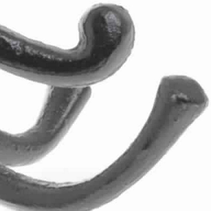 Adjustable Metal Frame Wall Hook with Mounting Holes, Black