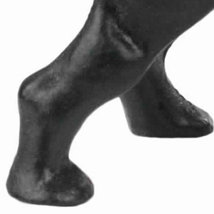 Metal Frame Boston Terrier Dog Sculpture, Black and White