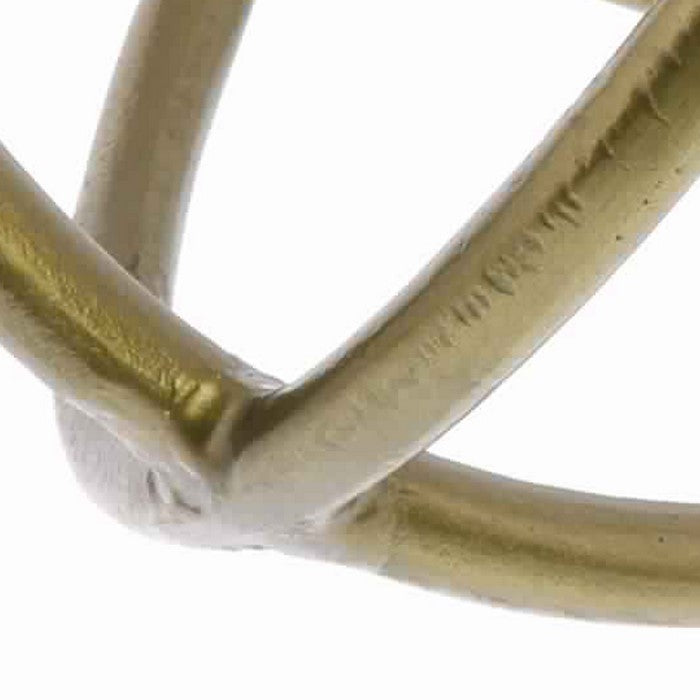 Decorative Triple Ring Metal Frame Sphere, Gold