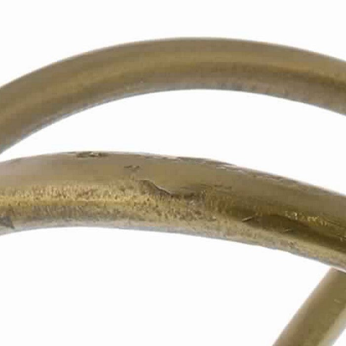 Decorative Triple Ring Metal Frame Sphere, Gold