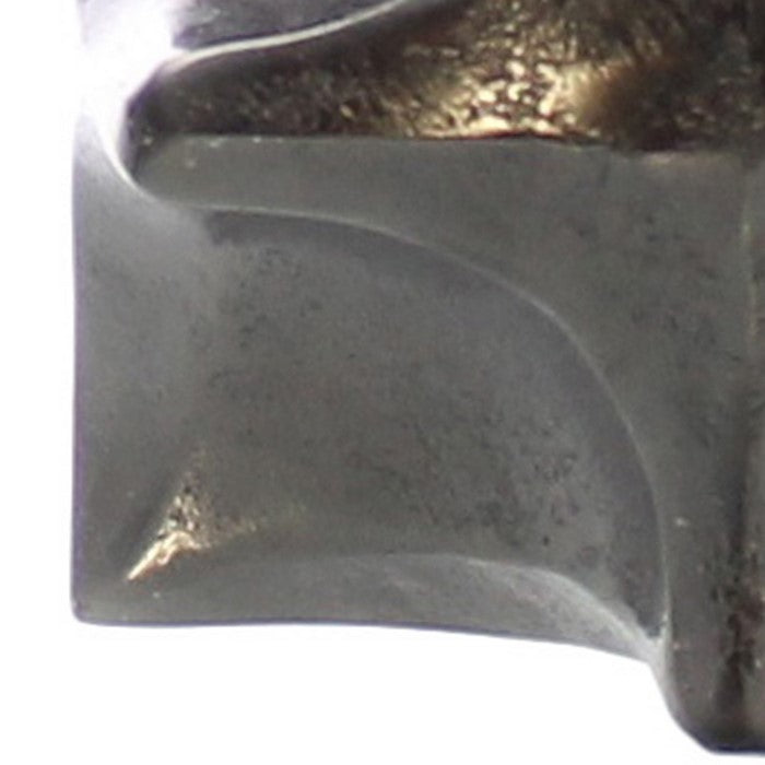 Morphed Aluminum Cube with Cut Out Sides, Small, Silver