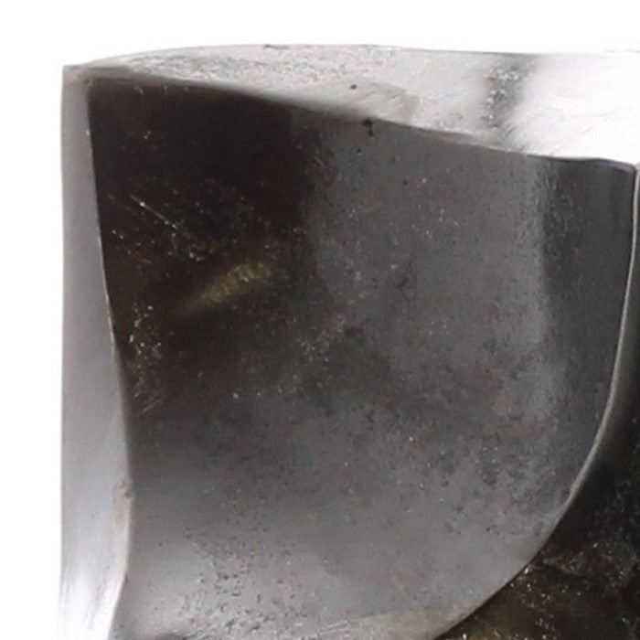 Morphed Aluminum Cube with Cut Out Sides, Large, Silver