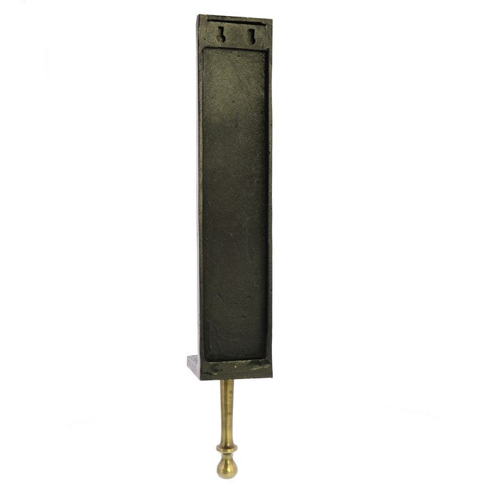 Industrial Style Metal Frame Taper Candle Sconce, Black and Gold
