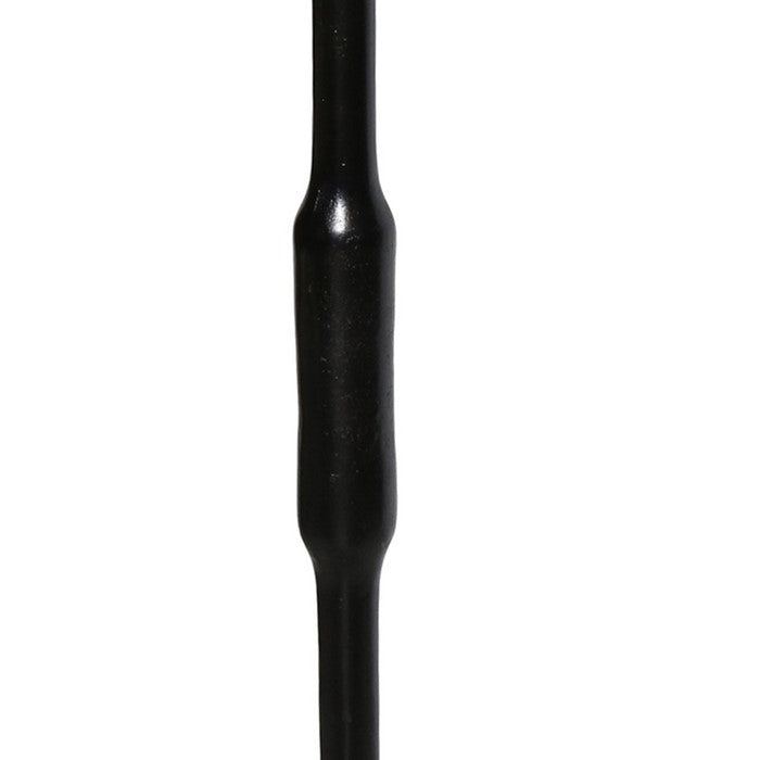 Aluminum Side Table with Round Tabletop and Trumpet Base, Black