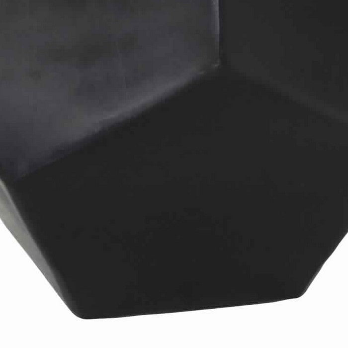Industrial Style Faceted Modern Geometric Metal Side Table, Gray