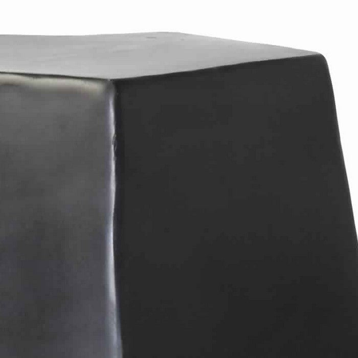 Industrial Style Faceted Modern Geometric Metal Side Table, Gray