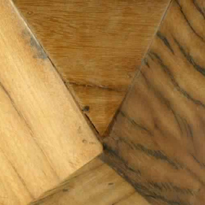 Faceted Icosahedron Shape Block Table, Medium, Natural Brown
