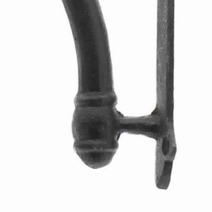 Metal Frame Wall Bracket with Curved Anterior, Antique Black