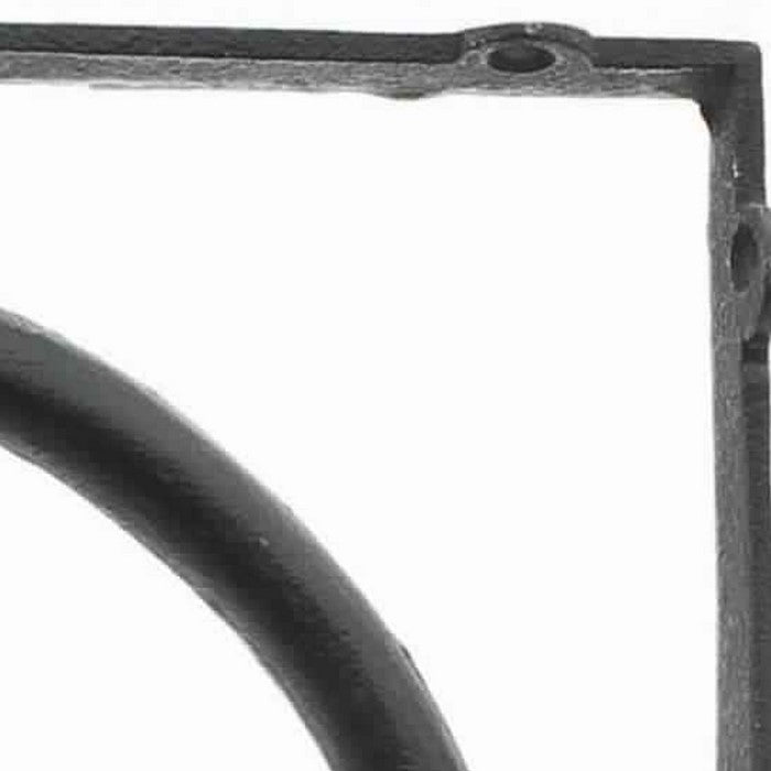 Metal Frame Wall Bracket with Curved Anterior, Antique Black