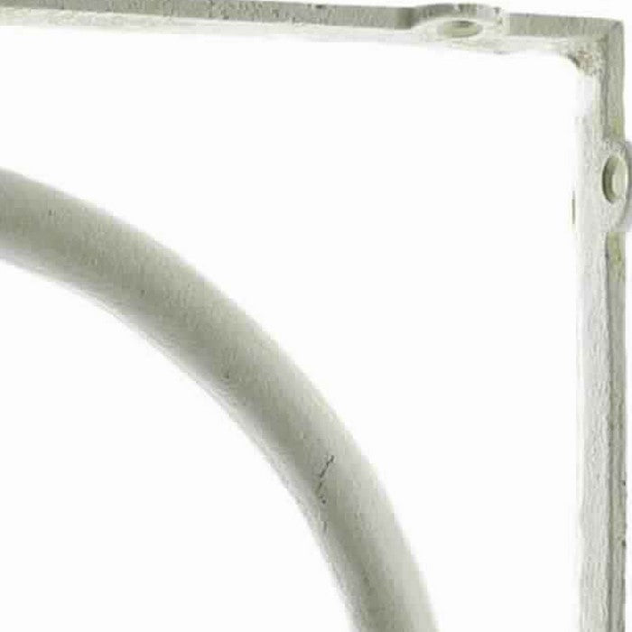 Metal Frame Wall Bracket with Curved Anterior, Antique White