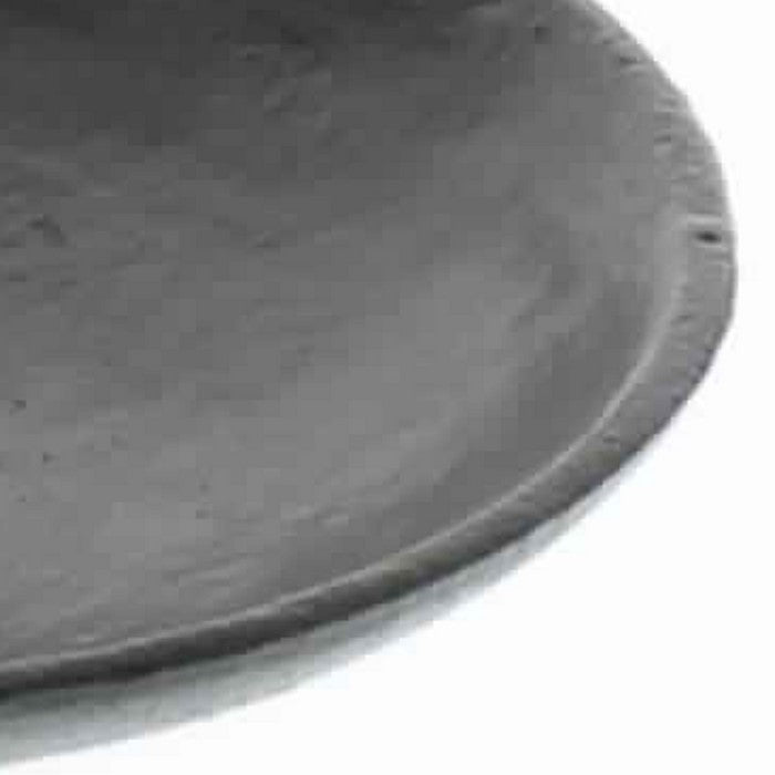 Saucer Shaped Metal Frame Taper Candle Holder with Handle, Antique Black