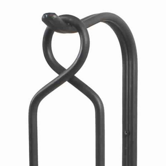 Metal Frame Lantern with Round Glass Hurricane and Hook Set, Black and Clear