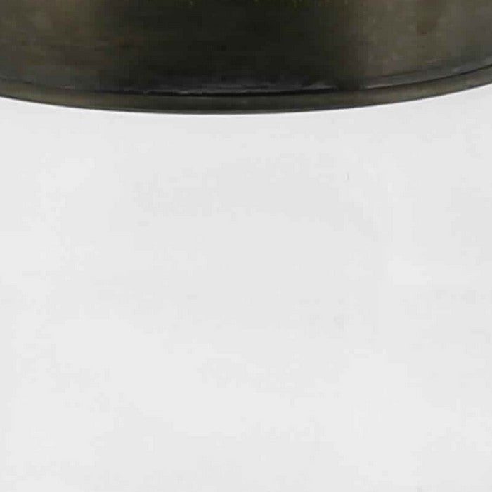Cylindrical Glass Cannister with Metal Lid, Small, Clear and Antique Gold