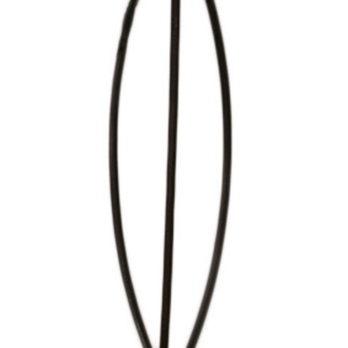 Pillar Candle Metal Chandelier with Geometric Frame, Black